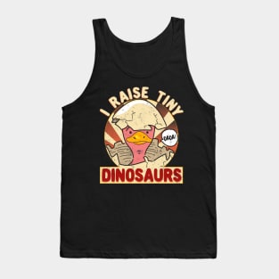 I Raise Tiny Dinosaurs Chicken Dada Fathers Funny Tank Top